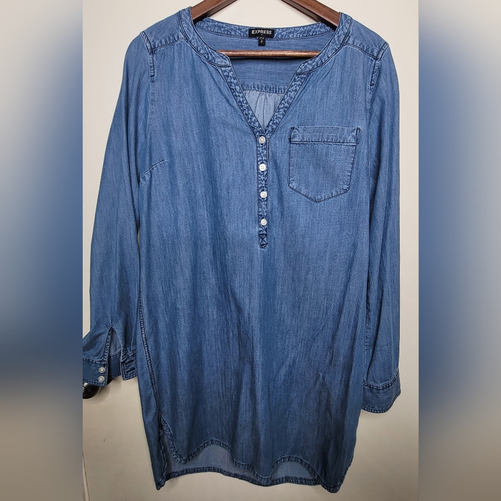 Express Denim Shirt dress Small